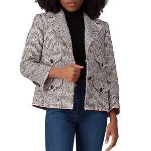 Rebecca Taylor NYC Josie Tweed Jacket Pink & Black